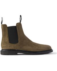 Common Projects - Waxed-suede Chelsea Boots - Lyst