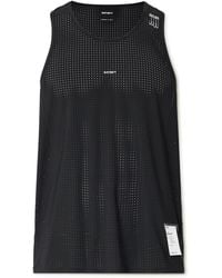 Satisfy - Embellished Logo-Appliquéd Space-O Mesh Tank Top - Lyst
