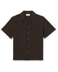 MR P. - Convertible-collar Organic Cotton-blend Seersucker Shirt - Lyst