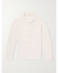De Bonne Facture - Holiday Camp-Collar Crocheted Cotton Shirt - Lyst