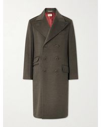 Brunello Cucinelli - Virgin Wool Double-Breasted Coat - Lyst