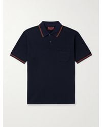 Gucci Cotton Polo With Tiger Embroidery in Black for Men | Lyst