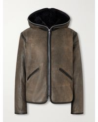 Our Legacy - Full Zip Hooded Shearling Jacket - Lyst