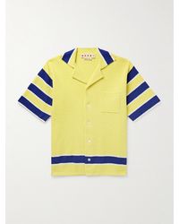 Marni - Camp-collar Striped Cotton-blend Terry Shirt - Lyst