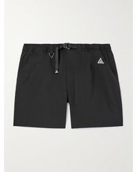 Nike - Acg Straight-leg Belted Logo-embroidered Shell Shorts - Lyst