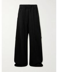 Vetements - Wide-leg Panelled Cotton-blend Jersey Sweatpants - Lyst