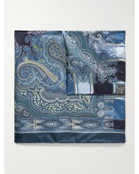 Etro - Paisley-print Silk-twill Pocket Square - Lyst