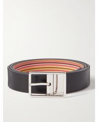 Paul Smith - Reversible Striped Leather Belt - Lyst