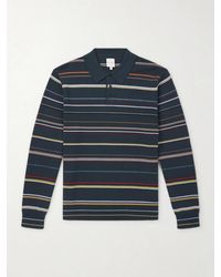 Paul Smith - Striped Merino Wool Polo Sweater - Lyst