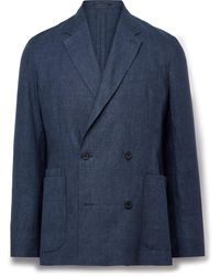 Paul Smith - Delave Unstructured Double-Breasted Linen Blazer - Lyst