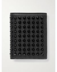 Christian Louboutin - Portemonnaie aus vollnarbigem Leder mit Stachelnieten - Lyst