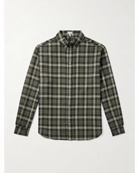 Loewe - Camicia A Quadri Con Logo Ricamato - Lyst
