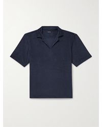 Paul Smith - Logo-appliquéd Striped Cotton-blend Terry Polo Shirt - Lyst