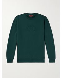 Gucci - Logo-Embossed Cotton-Jersey Sweatshirt - Lyst