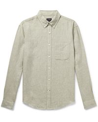 Club Monaco - Button-down Collar Linen Shirt - Lyst