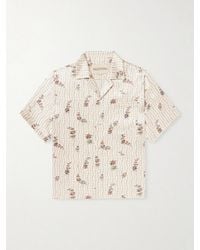 Valentino Garavani - Camp-collar Floral-print Silk-twill Shirt - Lyst