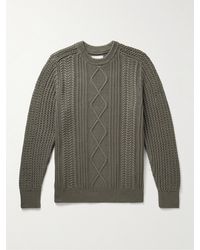 NN07 - Caleb 6619 Cable-knit Organic Cotton Sweater - Lyst