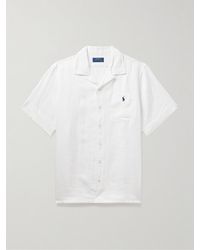 Polo Ralph Lauren - Clady Convertible-collar Logo-embroidered Linen Shirt - Lyst