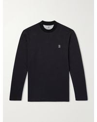 Brunello Cucinelli - Logo-Embroidered Cotton-Jersey T-Shirt - Lyst