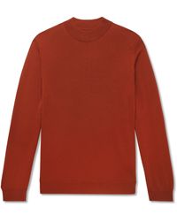 wool mock neck sweater mens
