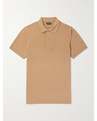 Tom Ford - Garment-Dyed Cotton-Piqué Polo Shirt - Lyst
