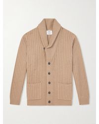 N.Peal Cashmere - Hollywood Authentic The Icon Shawl Ribbed Organic Cashmere Cardigan - Lyst