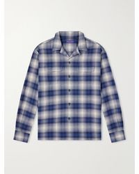 Ralph Lauren - Checked Cotton And Cashmere-Blend Shirt - Lyst