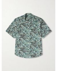 AURALEE - Printed Silk Satin Shirt - Lyst