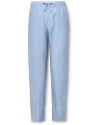 Canali - Slim-fit Linen Drawstring Trousers - Lyst