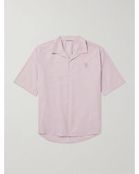 Acne Studios - Solon Oversized Camp-Collar Embroidered Cotton-Piqué Shirt - Lyst