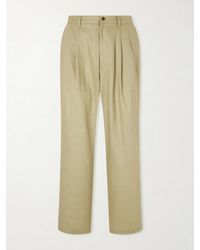 Ssstein - Wide-Leg Pleated Linen Trousers - Lyst