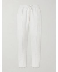 Ralph Lauren - Wimbledon Straight-Leg Embroidered Cotton And Cashmere-Blend Sweatpants - Lyst