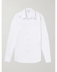 Alexander McQueen - Slim-fit Harness-detailed Stretch-cotton Shirt - Lyst