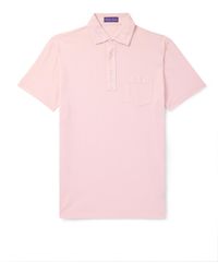 Ralph Lauren - Slim-fit Logo-embroidered Cotton-piqué Polo Shirt - Lyst