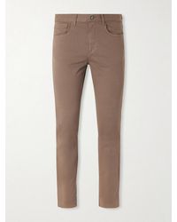 Canali - Straight-Leg Cotton-Blend Twill Trousers - Lyst