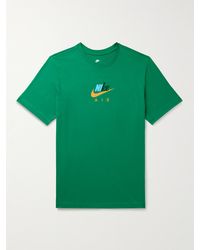 Nike - Connect Slim-fit Logo-print Embroidered Cotton-jersey T-shirt - Lyst