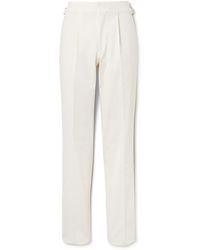 Thom Sweeney Cotton Twill Drawstring Pants in Blue for Men | Lyst