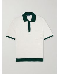 Frescobol Carioca - Vidal Open-knit Cotton Polo Shirt - Lyst