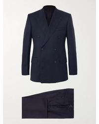 Kingsman Navy Harry Slim-fit Super 120s Wool And Cashmere-blend Suit - Blue