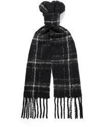Our Legacy - Estate Fringed Checked Alpaca-Blend Scarf - Lyst