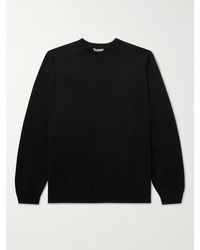 AURALEE Cotton-jersey Sweatshirt - Black