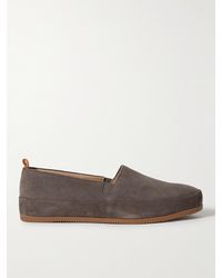Mulo Suede Loafers - Grey