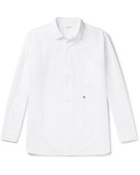 Nanamica Logo-embroidered Cotton-blend Shirt - White