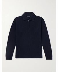 Sease - Virgin Wool And Cashmere-Blend Half-Zip Sweater - Lyst