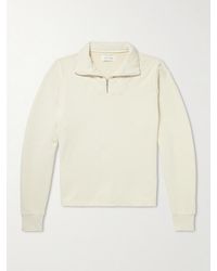 Les Tien - Yacht Heavyweight Structured-Fleece Cotton-Jersey Half-Zip Sweatshirt - Lyst