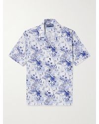 Vilebrequin - Charli Camp-collar Printed Linen Shirt - Lyst