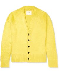 Jil Sander - Oversized Brushed-Silk Cardigan - Lyst