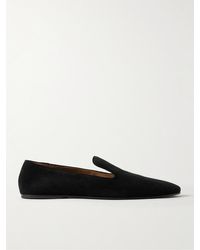 The Row - Brent Suede Loafers - Lyst