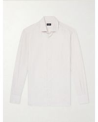 ZEGNA - Striped Linen Shirt - Lyst