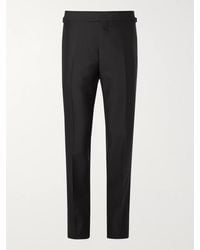 Kingsman - Eggsy's Black Wool And Mohair-blend Tuxedo Trousers - Lyst